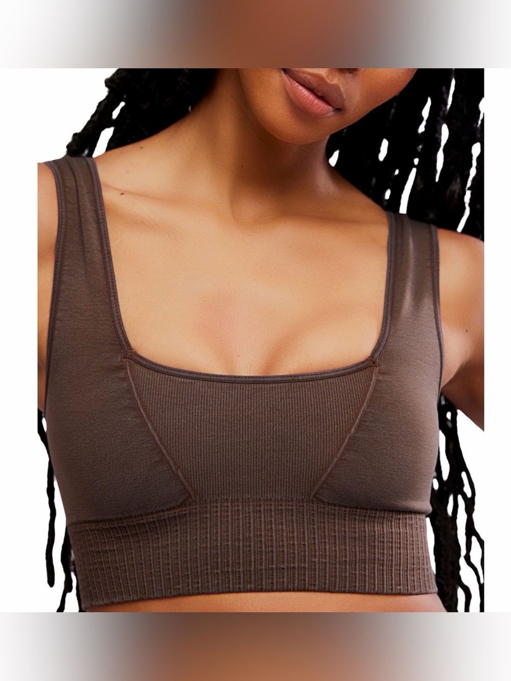 Free People Good Karma Square Neck Bra🤎